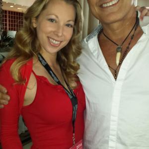 Star of Acadamy Award winning film Traffic and Golden Globe nominee Steven Bauer with his Showstopper costar Jennifer Day at AFM 2014
