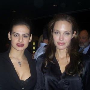 Angelina Jolie and Elena Levon at the premiere of God grew tired of us 2007
