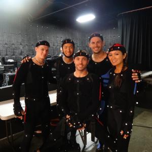 Motion capture crew for Kinect Star Wars video game