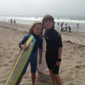 Boogie Boarding @ the beach with my sister, Lily Mae Silverstein.
