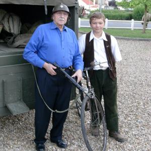 Roger and Nicolai, 14, portrays Roger during WW2