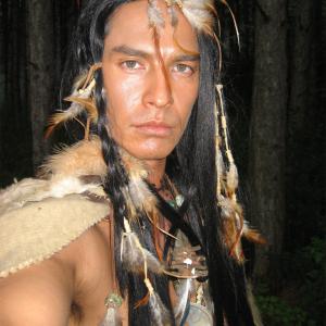 Michael Teh as Native American Manteo in Lost Colony aka Wraiths of Roanoke