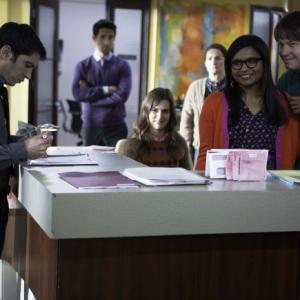 Still of Ike Barinholtz, Beth Grant, Chris Messina, Mindy Kaling and Zoe Jarman in The Mindy Project (2012)