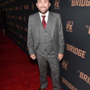 Alex Plank attends the premiere of FX's 'The Bridge' at Pacific Design Center on July 7, 2014 in West Hollywood, California. (Photo by Alberto E. Rodriguez/Getty Images)