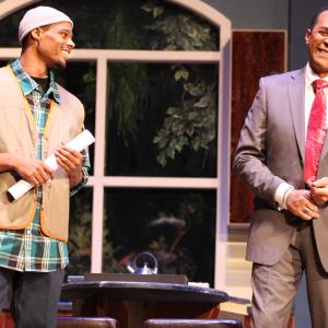 Actors Brandon McKinnie and Clifton Davis on stage in David E. Talbert's hit stage play, 