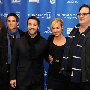 August Emerson Rob Lowe Jeremy Piven Arielle Kebbel and director Mark Pellington attend the I Melt With You Premiere at the Eccles Theatre during the 2011 Sundance Film Festival