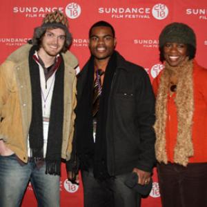 Danny Mooney Julian Gant and Angela G King with Bilals Stand at Sundance 2010