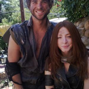 Shane Brady and the ever gorgeous and talented Tybee Diskin before shooting FALLOUT: NUKA BREAK