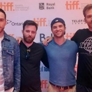 At Toronto International Film Festival promoting SPRING With CoDirector Justin Benson Producer David Lawson Actor Shane Brady and CoDirector Aaron Moorhead