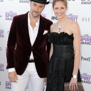 Carlos Leal and Fiona Hefti attend the 2012 Film Independent Spirit Awards