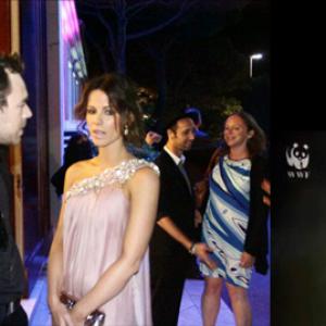 MTV cult Film Director Tim Burke talks to celebrity Kate Beckinsale and Die Hard and Cliffhanger Film Director Renny Harlin at The Cannes Film Festival Launch Party of Tim Burkes Film Charity BuyaMovieRole The Lucifer Effect imdb The Lucifer Effect