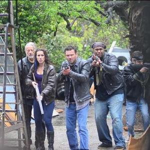 Kelly Kula and cast on the set of Lost Shadows