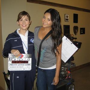 Henree Alyse as Coach Solcomb with Emily(Shay Mitchell)