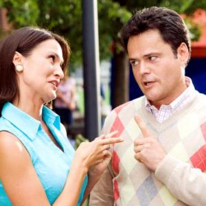 Julia Frisoli and Donny Osmond in College Road Trip