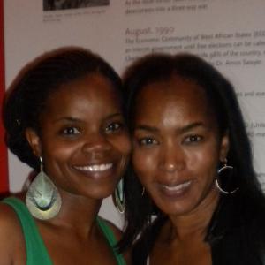 Kelly Jenrette and Angela Bassett at production of Eclipsed
