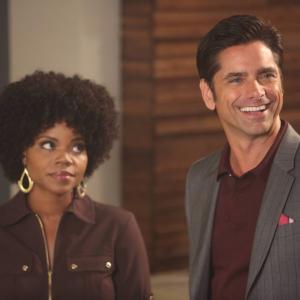 Still of John Stamos and Kelly Jenrette in Grandfathered (2015)