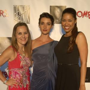 Nichol Pederson, Cortney Palm and Raquel Bell at the premiere of Zombeavers at The Theatre at Ace Hotel DTLA.