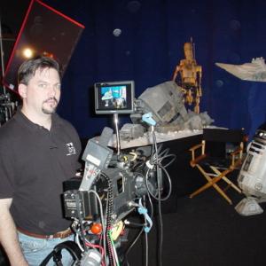 William Edward Roberts aka Cameron Roberts Director of Photography onlocation at Industrial Light and Magic for Action! An Adventure In Movie Making for The Museum of Science and Industry