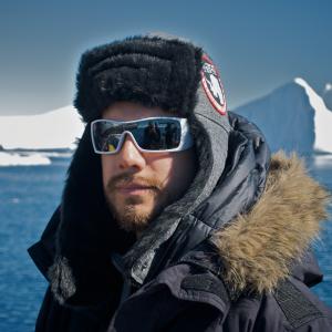 On set in Antarctica for Destination Truth
