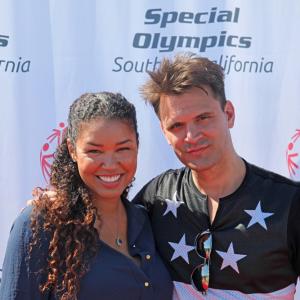 Raquel Bell and Kash Hovey at Pier del Sol 2015 in Santa Monica for Special Olympics