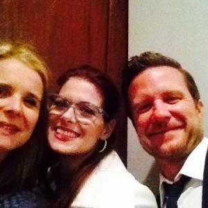 Irish American Writers and Artists awards Lifetime Achievement Award to John Patrick Shanley. With Debra Messing and Will Chase.