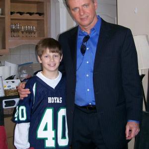 Kenny with Aidan Quinn after playing his son in The 5th Quarter.