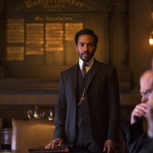 Still of Jeremy Bobb and André Holland in The Knick (2014)