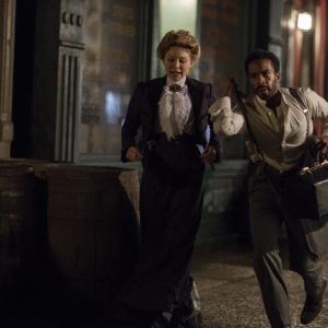 Still of Juliet Rylance and André Holland in The Knick (2014)