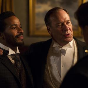 Still of Grainger Hines and André Holland in The Knick (2014)