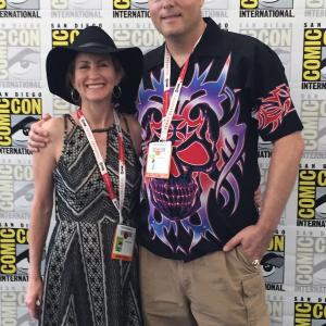 Victoria Charters  Austin Richards at Comic Con 2015 for the premiere of Dr Megavolt From Geek to Superhero ComicCon International Independent Film Festival
