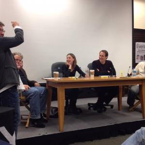 Writer Brian Haberlin introducing the cast of Shifter-Barnes and Noble
