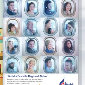 Bangkok Airways print ad and Skytrain banner