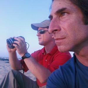 ProducerEP Ethan Marten foreground and Max Bartoli on scouting expedition for the scifi thriller Atlantis Down
