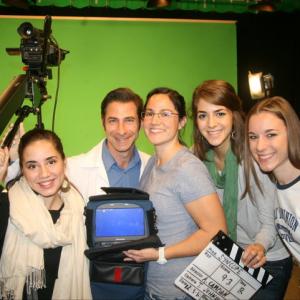 Danielle Sue Boudreau , Ethan Marten, April Campion, Hope Ammen, Kristine Ortenzio on the set of Syncope, December, 2010.
