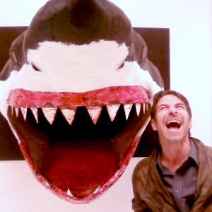 Sweet Jawses! Whats the difference between an ActorProducer and a Shark? Ethan Marten and we dont know who the guy in the picture is