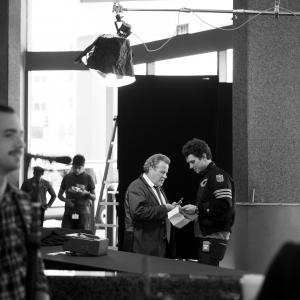 Behind the scenes on the set of WARREN. Director Alex Beh speaks with Actor John Heard.