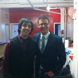 Me with Michael Buckley on the set of Take a Byte