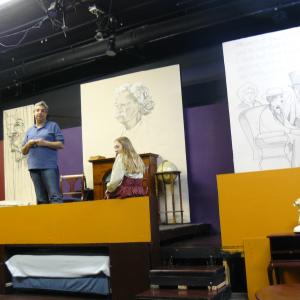 Charlene during rehearsal of the play 