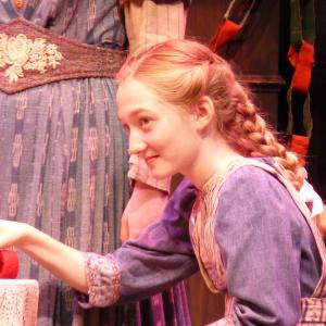 Charlene on stage as Belinda Cratchit in the 30th anniversary production of 