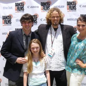 Actor Cory Blair director Gentry Smith and actress Sophie Merkley with Charlene at the world premiere of their movie The Farmers Daughter at the Dances with Films movie festival on 652010 in Los Angeles CA