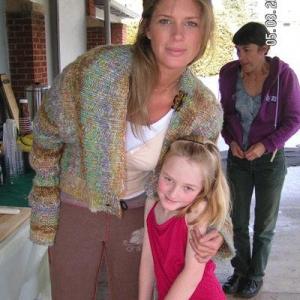 Rachel Hunter and Charlene on the set of the motion picture Dead Write March 2006