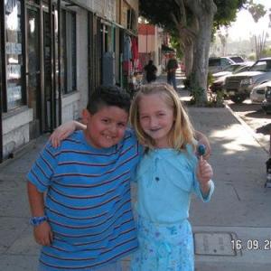 On the set of Los Tamales with Rico Rodriguez of Modern Family fame September 2006