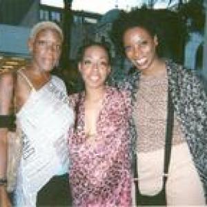 Faye Kokoh and Tichina Arnold at her Baby Shower in Beverly Hills on Rodeo Drive at Llaredos