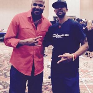 Chris Greene with Vincent M. Ward at the 2014 Spooky Empire horror convention.