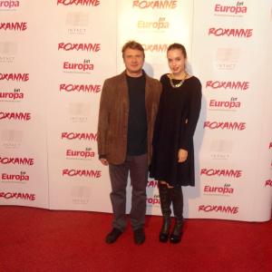 Ingrid Bisu with director Vali Hotea at the premiere of Roxanne