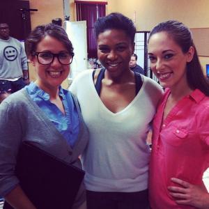 Meg Schaab Nia Witts and Stephanie Edmonds on set of The Therapist 2012