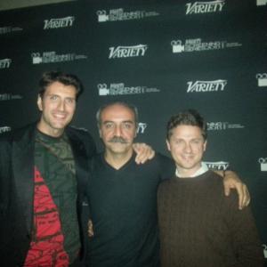 At the Variety Screening of Yilmaz Erdogans The Butterflys Dream With Costume and Make Up Designer Andrea Sorrentino left and Yilmaz Erdogan in the middle