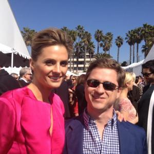 Max with Stana Katic at the 2013 Independent Spirit Awards