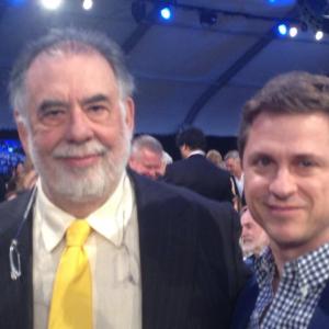 Max with Francis Ford Coppola  the Independent Spirit Award 2013