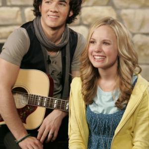 Still of Meaghan Martin and Kevin Jonas in Camp Rock 2008
